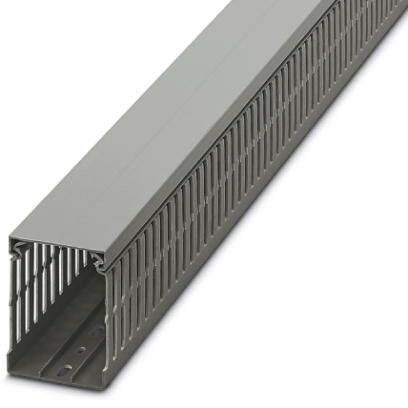 W60x80mm Grey Narrow Open Slot Ducting 2M Length