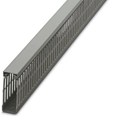 W30x80mm Grey Narrow Open Slot Ducting 2M Length