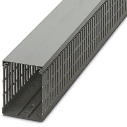 W80x100mm Grey Narrow Open Slot Ducting 2M Length