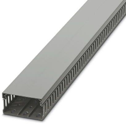 W80x40mm Grey Narrow Open Slot Ducting 2M Length