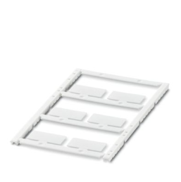 27x12.5mm White Plastic Adhesive Label (6 Labels Per Card)