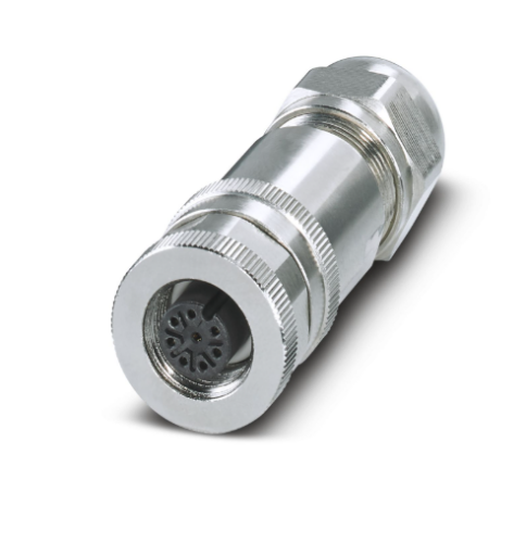 8 Pole M12 Female Connector Shielded PG9 Entry