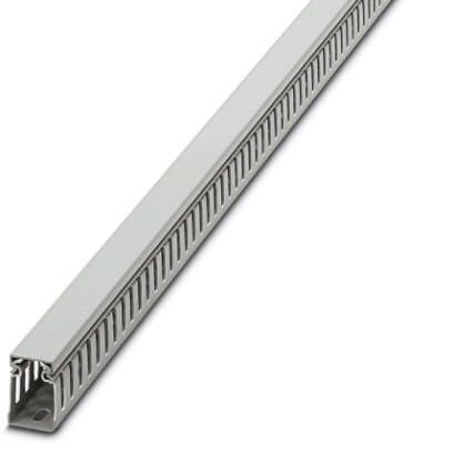 W25x60mm Grey Halogen Free Narrow Open Slot Ducting 2M Length