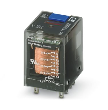 220VDC / 6A Pluggable Miniature Power Relay, 4 Changeover Contact 