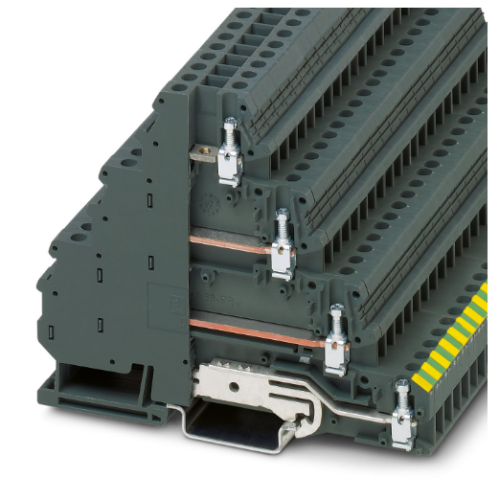 4mm Dark Grey 3 Level With Ground Motor Connection Terminal Block