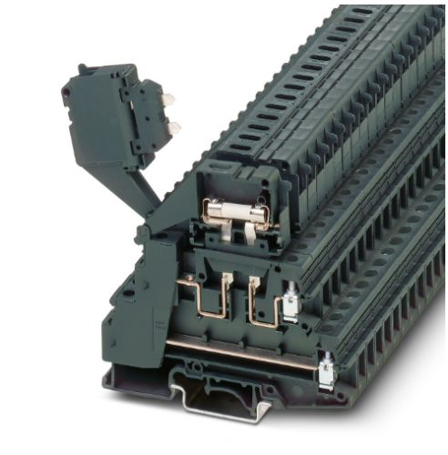 4mm Dark Grey 2 Level Fuse Terminal Block