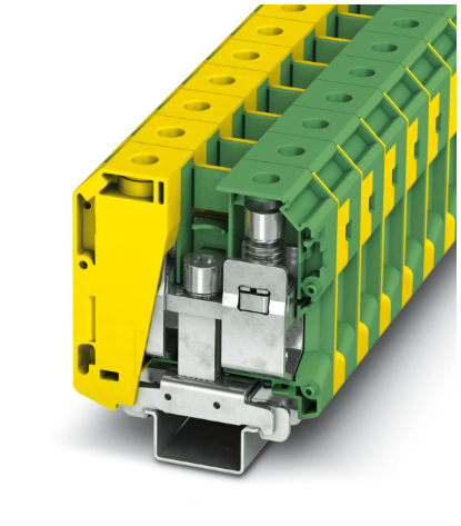 70mm Green/Yellow Screw Earth Terminal Block