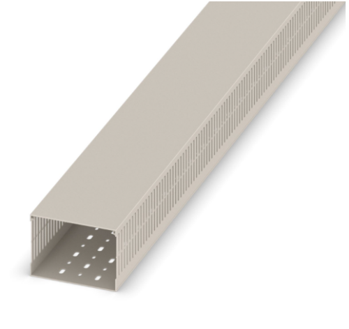 W120x80mm Grey Narrow Open Slot Ducting 2M Length