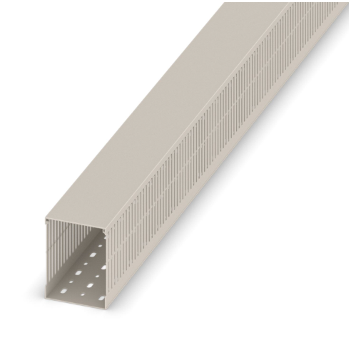 W80x100mm Grey Narrow Open Slot Ducting 2M Length