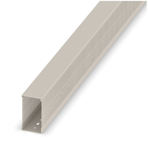 W60x100mm Grey Narrow Open Slot Ducting 2M Length