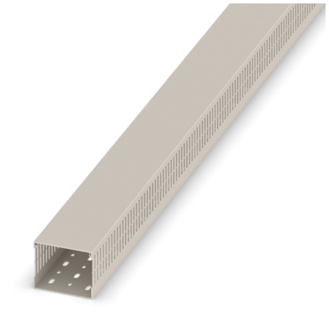 W80x60mm Grey Narrow Open Slot Ducting 2M Length