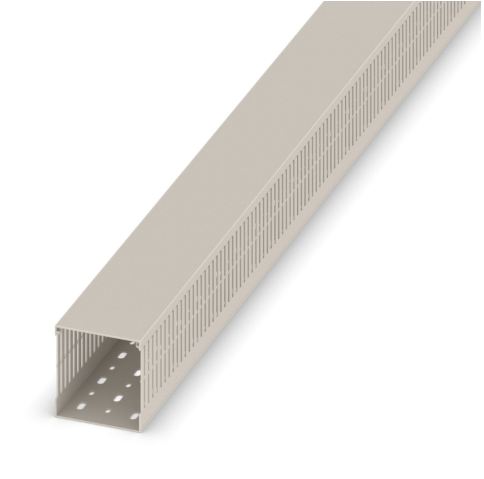 W80x80mm Grey Narrow Open Slot Ducting 2M Length