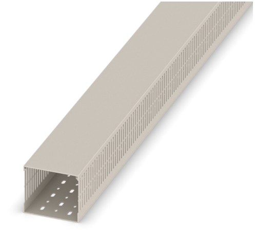 W100x80mm Grey Narrow Open Slot Ducting 2M Length
