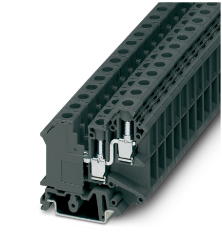 10mm Dark Grey 3-Way Screw Terminal Block