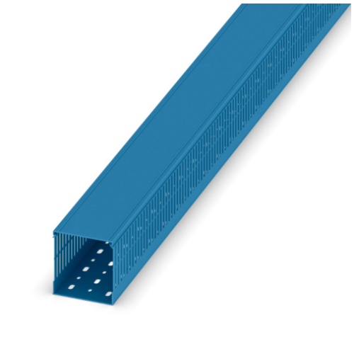 W80x80mm Blue Narrow Open Slot Ducting 2M Length