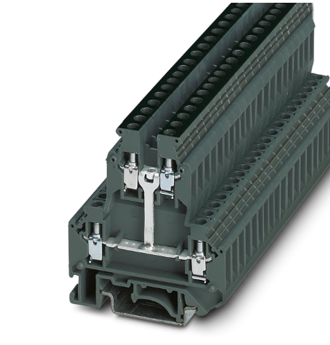 2.5mm Dark Grey 2 Level Screw Terminal With Equipotential Bonding